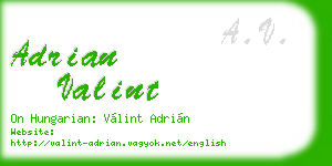 adrian valint business card